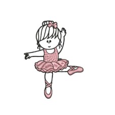 Borduurpatroon meisje ballet