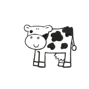 borduurpatroon dier koe