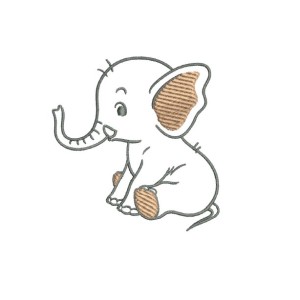 borduurpatroon dier olifant 3