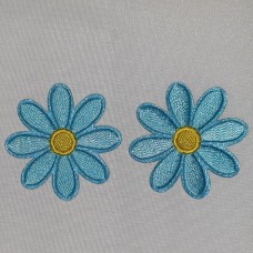 Applicatie mini bloem blauw