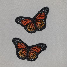 Applicatie mini vlinder zwart oranje