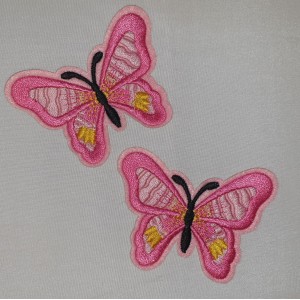 Applicatie vlinder roze