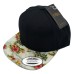 Snapback cap dames/heren floral bloem wit