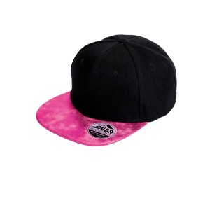 Snapback Cap dames/heren zwart glitter klep roze