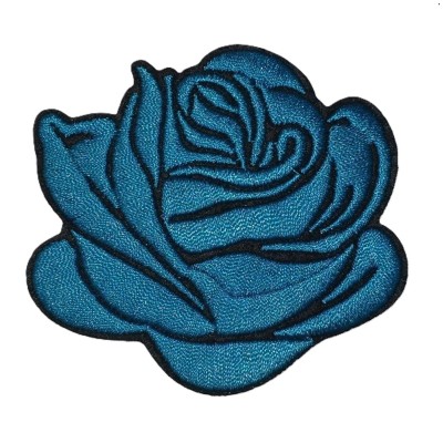 Applicatie roos blauw