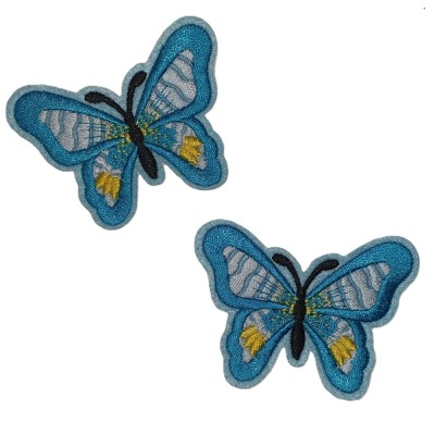 Applicatie vlinder blauw