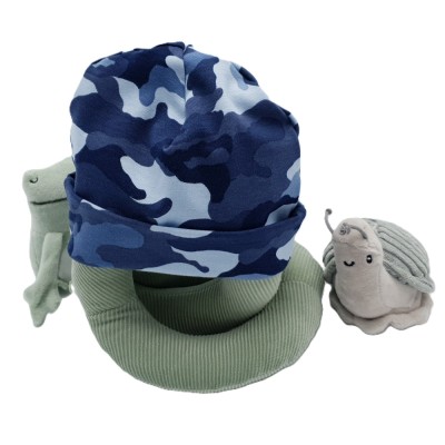 Babymuts blauw camouflage