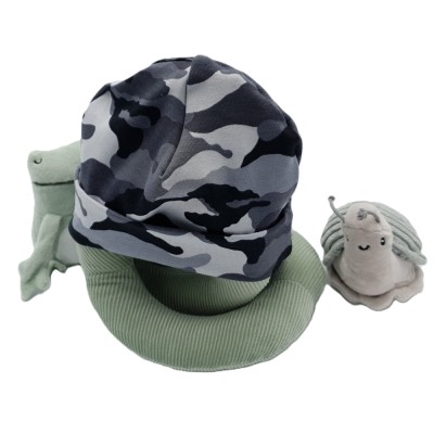 Babymuts grijs camouflage