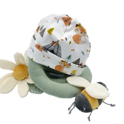 Babymuts wit indiaan Babymuts wit indiaan