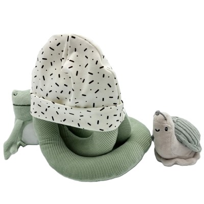 Babymuts ivoor streep