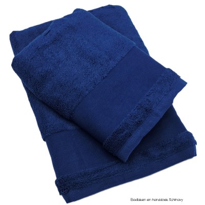Badhanddoek en handdoek licht navy Badhanddoek en handdoek licht navy