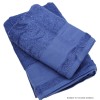 Badhanddoek en handdoek staal blauw
