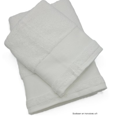 Badhanddoek en handdoek wit Badhanddoek en handdoek wit