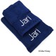 Badhanddoek en handdoek licht navy Badhanddoek en handdoek licht navy
