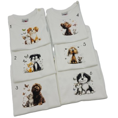 T-shirt wit dieren T-shirt wit dieren