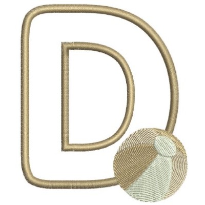 Borduurpatroon letter D