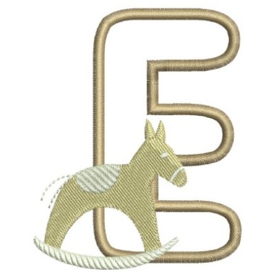 Borduurpatroon letter E