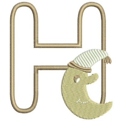 Borduurpatroon letter H