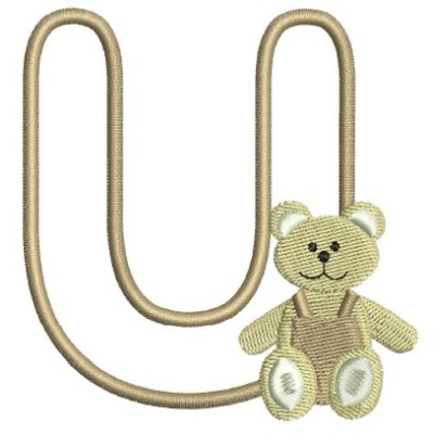 Borduurpatroon letter U Borduurpatroon letter U