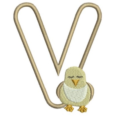 Borduurpatroon letter V Borduurpatroon letter V