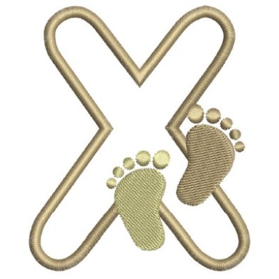 Borduurpatroon letter X Borduurpatroon letter X