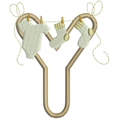 Borduurpatroon letter Y Borduurpatroon letter Y