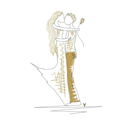 Borduurpatroon bruidspaar achtergrond Borduurpatroon bruidspaar achtergrond