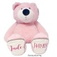 Knuffel voet beer roze