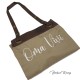 Schort luxe khaki imitatie leer bruin Schort luxe khaki imitatie leer bruin