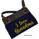 Schort luxe navy imitatie leer bruin Schort luxe navy imitatie leer bruin