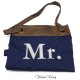 Schort luxe navy imitatie leer bruin Schort luxe navy imitatie leer bruin