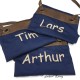Schort luxe navy imitatie leer bruin Schort luxe navy imitatie leer bruin