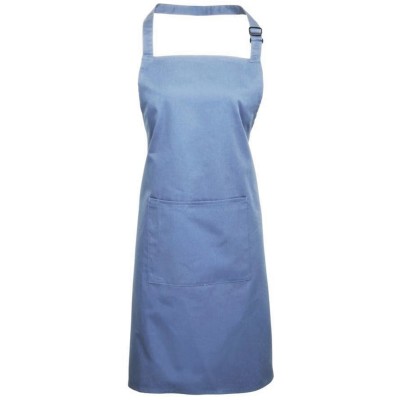 Schort met zak blauw